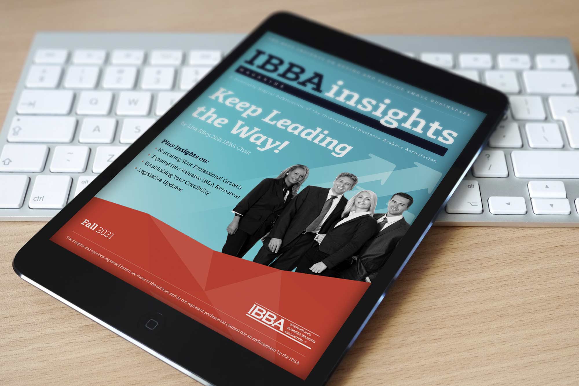 ibba insights magazine fall 2021 edition on tablet