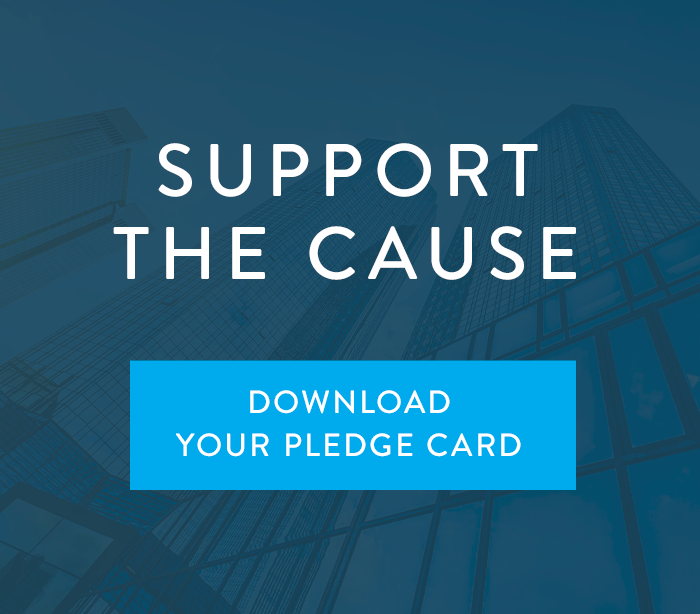 support the cause - donate pledge card