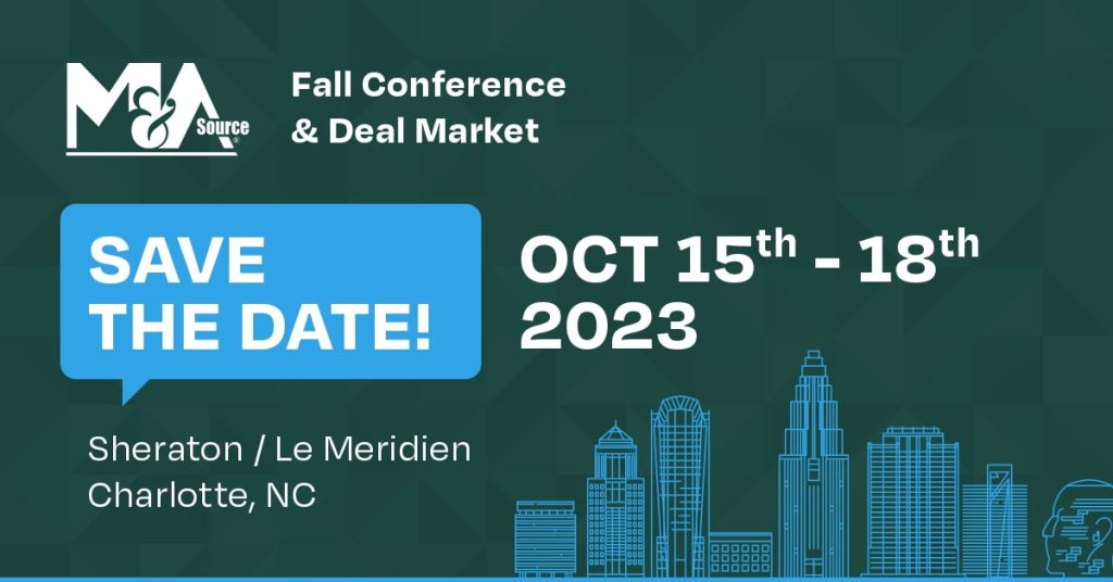 m&a source 2023 fall conference save the date