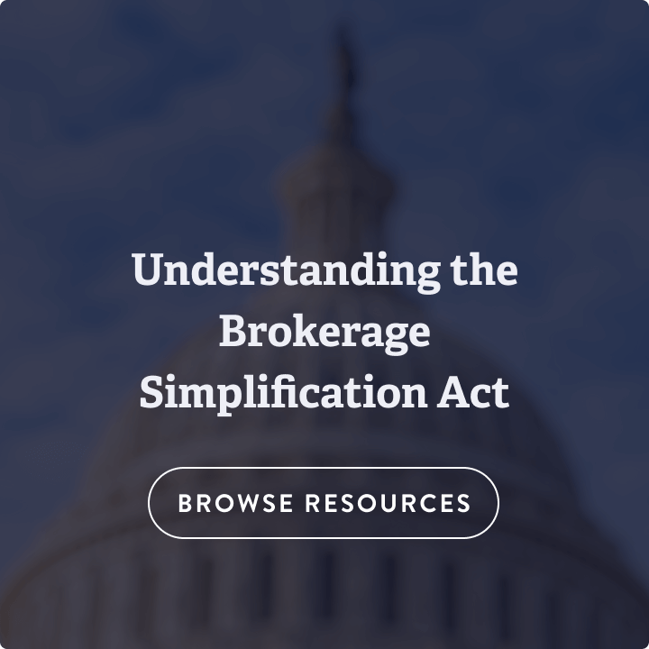 brokerage simplification act graphic