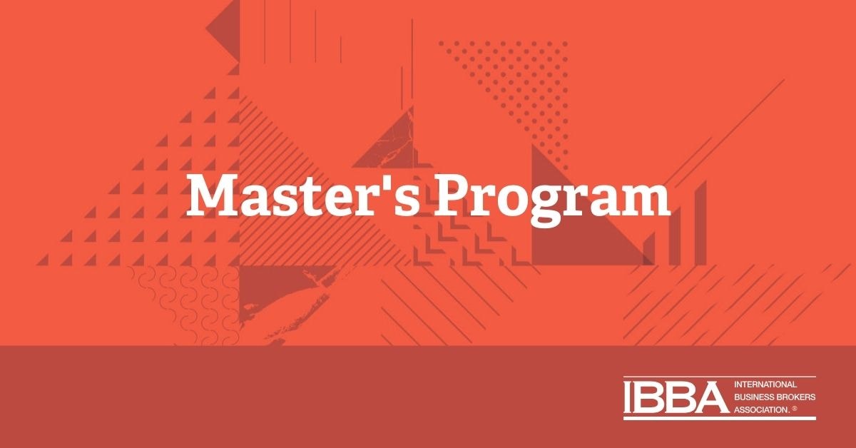 IBBA Master's CBI Program Advanced Training for Brokers