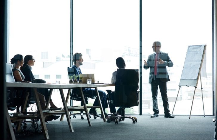 Business professionals in a meeting